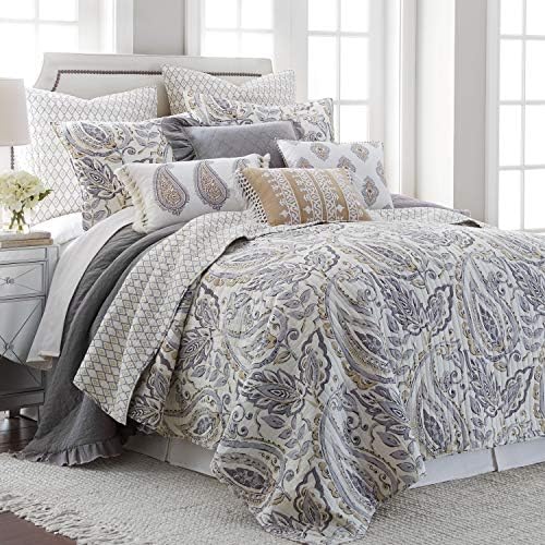  Levtex Home - Tamsin Grey - Decorative Pillow (12X24in.) - Embroidered Trellis - Grey And Off White