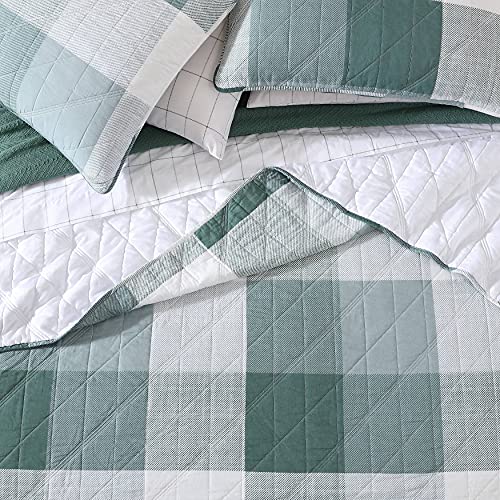 Eddie Bauer Home | Boulder Collection | Quilt Set - 100% Cotton, Reversible, Medium Weight Bedding With Matching Shams, Pre-Washed For Added Softness, Daybed, Green