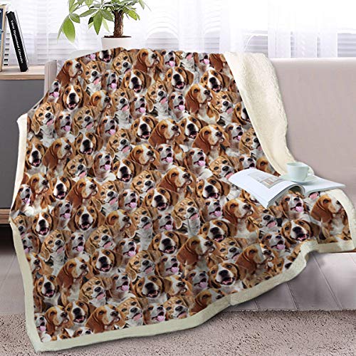  Beagle Blankets And Throws Fuzzy Dog Blanket Kids Beagle Hound Fleece Blanket Cute Puppy Fuzzy Blanket Beagle Mom Blanket Beagle Gifts For Beagle Lovers Adults Women Men (50 X 60 Inches)