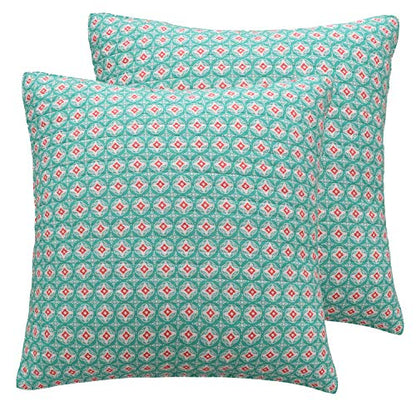  Levtex Home - Jules - Quilted Euro Shams Set Of Two (26 X 26 In.) - Medallion - Cotton