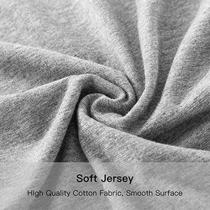  Body Pillow Cover Case 20x54 Inch, Soft Cotton Long Pillowcase With Zipper, Jersey, 20x54 Inch, Light Grey