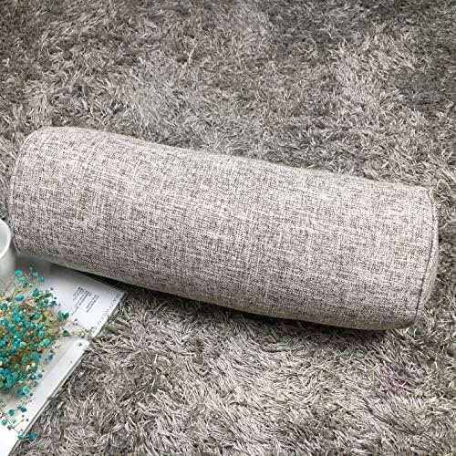  FINEASY Round Neck Pillow Roll Cervical Support Pillows Neck Pain Relief Cylinder Bolster Pillows With Removable Washable Cover For Sleeping/Chair/Car/Sofa…