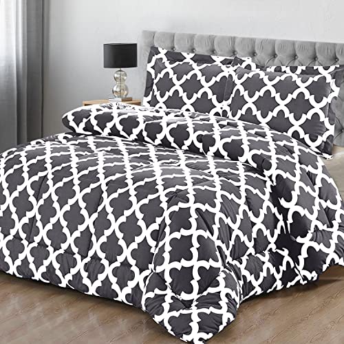  Utopia Bedding Queen Comforter Set (Grey) With 2 Pillow Shams - Bedding Comforter Sets - Down Alternative Comforter - Soft And Comfortable - Machine Washable