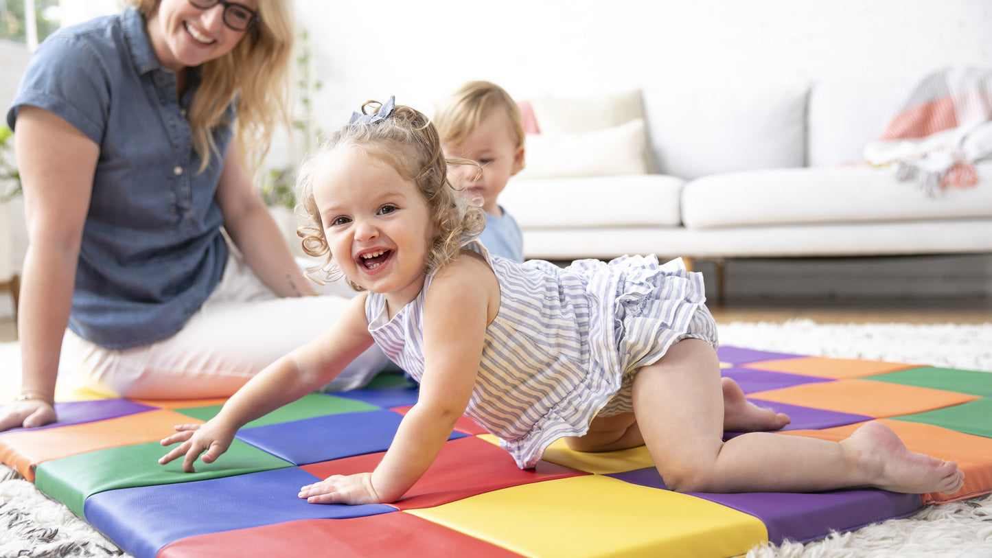  SoftZone Patchwork Activity Mat, Folding Playmat, Assorted
