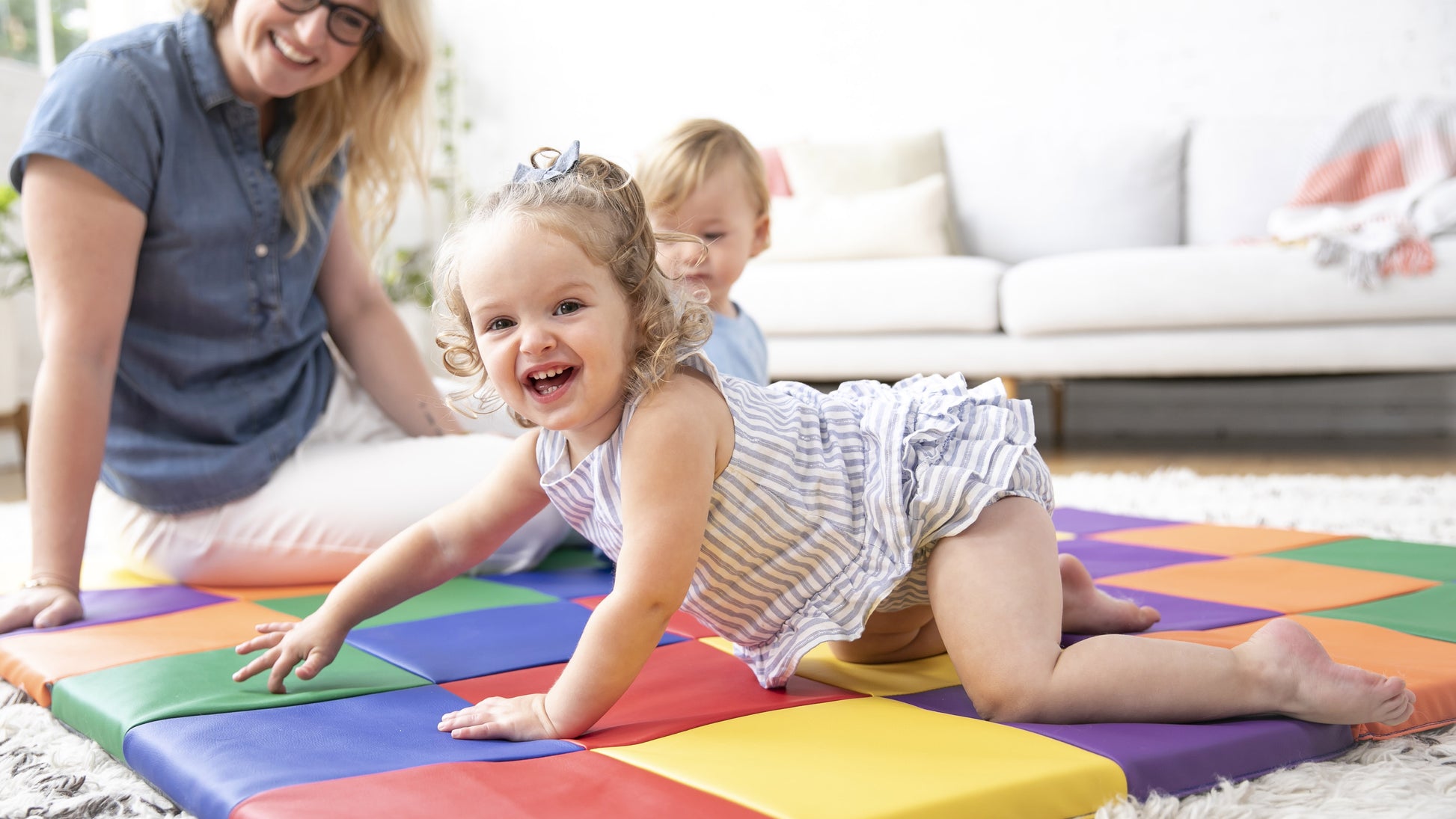  SoftZone Patchwork Activity Mat, Folding Playmat, Assorted
